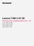 Lenovo TAB 2 A7-30 Podręcznik użytkownika wer. 1.0