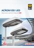 Product Line 051 2013 ACRON100 LED. Najnowsze oprawy drogowe LED