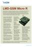 s LMD-GSM Micro R Sensor temperatury wykrywający wybrane temperatury, informujący komunikatami i rejestrujący pomiar trwale w pamięci.