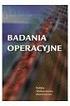 Badania Operacyjne Ćwiczenia nr 3 (Materiały)