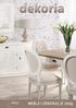 MEBLE FRANCUSKIE. Stół Dorothee rozkładany, natural & white 160 x 90 x 78 cm. Krzesło Celine white