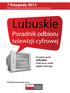 Lubuskie. Poradnik odbioru telewizji cyfrowej. 7 listopada 2012 koniec nadawania analogowego telewizji naziemnej