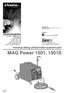 12/2005 Rev.1. Instrukcja obsługi półautomatów spawalniczych. MAG Power 1501, 1501S