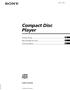 (1) Compact Disc Player. Bruksanvisning. Manuale delle istruzioni. Instrukcja obsługi CDP-CX Sony Corporation