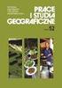 PRACE I STUDIA GEOGRAFICZNE