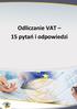 Odliczanie VAT 15 pytań i odpowiedzi