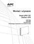 Montaż i używanie. Smart-UPS ΤΜ RT Zasilacz UPS. SURT1000 SURT /230/240 VAC Wolnostojący/o wymiarach 2U do montażu w szafie.