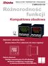 Kompaktowa obudowa. Z SERII ACS-13A Różnorodność funkcji. Głębokość zabudowy 56mm Zmiana koloru PV w zależności do stanu regulacji