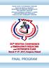 FINAL PROGRAM. 26 th WINTER CONFERENCE of EMERGENCY MEDICINE and INTENSIVE CARE March 1 st -4 th, 2017, Karpacz, Poland