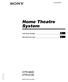 (1) Home Theatre System. Instrukcja obsługi PL. Istruzioni per l uso IT HTR-6600 HTR Sony Corporation