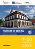 7-10 FORUM III WIEKU KONFERENCJA W RAMACH XXVI FORUM EKONOMICZNEGO W KRYNICY-ZDROJU WRZEŚNIA PROGRAM NOWY SĄCZ KRYNICA-ZDRÓJ