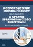 ROZPORZĄDZENIE W SPRAWIE SPRAWOZDAWCZOŚCI BUDŻETOWEJ MINISTRA FINANSÓW. z dnia 16 stycznia 2014 r. maj 2016 r.