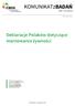 KOMUNIKATzBADAŃ. Deklaracje Polaków dotyczące marnowania żywności NR 115/2016 ISSN