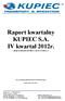 Raport kwartalny KUPIEC S.A. IV kwartał 2012r.