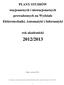 2012/2013. PLANY STUDIÓW stacjonarnych i niestacjonarnych prowadzonych na Wydziale Elektrotechniki, Automatyki i Informatyki.