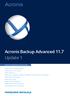 Acronis Backup Advanced 11.7 Update 1