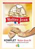 10% premiks do produkcji chleba pszennego i drobnych wypieków pszennych. KOMPLET Maître Jean10