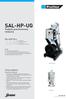 SAL-HP-UG. Podajnik podciśnieniowy rozłączny. SAL-xxHP-UG-x. Cechy urządzenia SAL-HP-UG