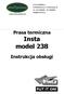 Prasa termiczna Insta model 238. Instrukcja obsługi