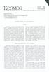 Kosm os. PROBLEMY NAUKBIOLOGICZNYĆH Polskie Towarzystwo Przyrodników im. Kopernika. Tom 50, 2001 Numer 3 (252) Strony