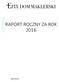 RAPORT ROCZNY ZA ROK 2016