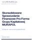 Skonsolidowane Sprawozdanie Finansowe Pro Forma Grupy Kapitałowej MURAPOL. za okres od 1 stycznia do 31 grudnia 2016 roku