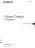 (1) Home Theatre System. Istruzioni per l uso HT-DDWG Sony Corporation