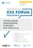 XXX FORUM PEDAGOGÓW WSPÓŁCZESNE PRZESTRZENIE DYSKURSU NAD EDUKACJĄ / WROCŁAW. Ogólnopolska Konferencja Naukowa