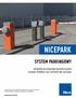 NICEpark. system parkingowy URZĄDZENIA DO ZARZĄDZANIA RUCHEM POJAZDÓW SZLABANY, TERMINALE, KASY AUTOMATYCZNE, AKCESORIA