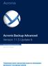 Acronis Backup Advanced Version 11.5 Update 6