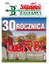 NR 08/326 sierpień 2012 ISSN PISMO ZARZ DU REGIONU ZAG ÊBIE MIEDZIOWE NSZZ SOLIDARNOŒÆ 30 ROCZNICA