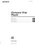 (1) Compact Disc Player. Bruksanvisning. Istruzioni per l uso. Instrukcja obsługi CDP-CX Sony Corporation