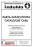 Karta Katalogowa CATALOGUE CARD