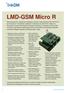 LMD-GSM Micro R. Sensor temperatury wykrywający wybrane temperatury, informujący komunikatami SMS i rejestrujący pomiar trwale w pamięci.