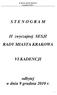 S T E N O G R A M. II zwyczajnej SESJI RADY MIASTA KRAKOWA VI KADENCJI. odbytej w dniu 9 grudnia 2010 r.