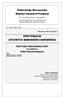 Politechnika Warszawska Wydział Inżynierii Produkcji SPECYFIKACJA ISTOTNYCH WARUNKÓW ZAMÓWIENIA