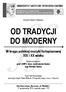 OD TRADYCJI DO MODERNY