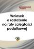 Wniosek o rozłożenie na raty zaległości podatkowej