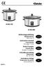 A A Bedienungsanleitung Speisenwärmer Seite 3 bis 16. Instruction manual Food warmer from page 17 to 30