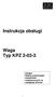 Instrukcja obsługi. Waga Typ KPZ Uwaga! NaleŜy przestrzegać wskazówek umieszczonych na następnej stronie!