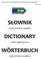 SŁOWNIK DICTIONARY WÖRTERBUCH