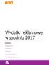 Wydatki reklamowe w grudniu 2017