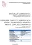 KIERUNEK TURYSTYKA I REKREACJA STUDIA PIERWSZEGO STOPNIA PROFIL OGÓLNOAKADEMICKI dla cyklu kształcenia od roku akademickiego 2016/2017