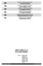 Installation & Operating Instructions. Models: PF-SOF1-SIM PF-SOF1-ALT PF-SOF1-PRL PF-SOF1,5-SIM PF-SOF1,5-ALT PF-SOF1,5-PRL PF-BTA