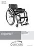 Krypton F Silla de Ruedas Cadeira de rodas Carrozzina Wózek inwalidzki
