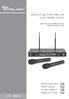 WIRELESS MICROPHONE UHF DUAL CHANNEL SE-2022