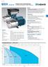 MXH 2,4,8,16. Pompy poziome, wielostopniowe, z wirnikami zamkniętymi, ze stali nierdzewnej. Charakterystyki prac n 2800 obr/min