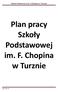 Plan pracy Szkoły Podstawowej im. F. Chopina w Turznie
