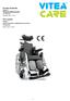 User s manual Support Special wheelchair stabilizing back and head VCWK7CP Edition MG