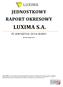 JEDNOSTKOWY RAPORT OKRESOWY LUXIMA S.A. IV KWARTAŁ 2014 ROKU. Ełk, dnia 16 lutego 2015 r.